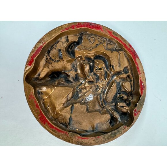 Salvador Dali Limited Edition Bronze King David Medallion With Crowned Head Desi - Picture 6 of 16